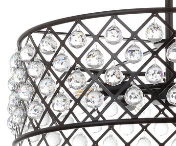 Gabrielle Crystal/Metal LED Pendant - JONATHAN Y